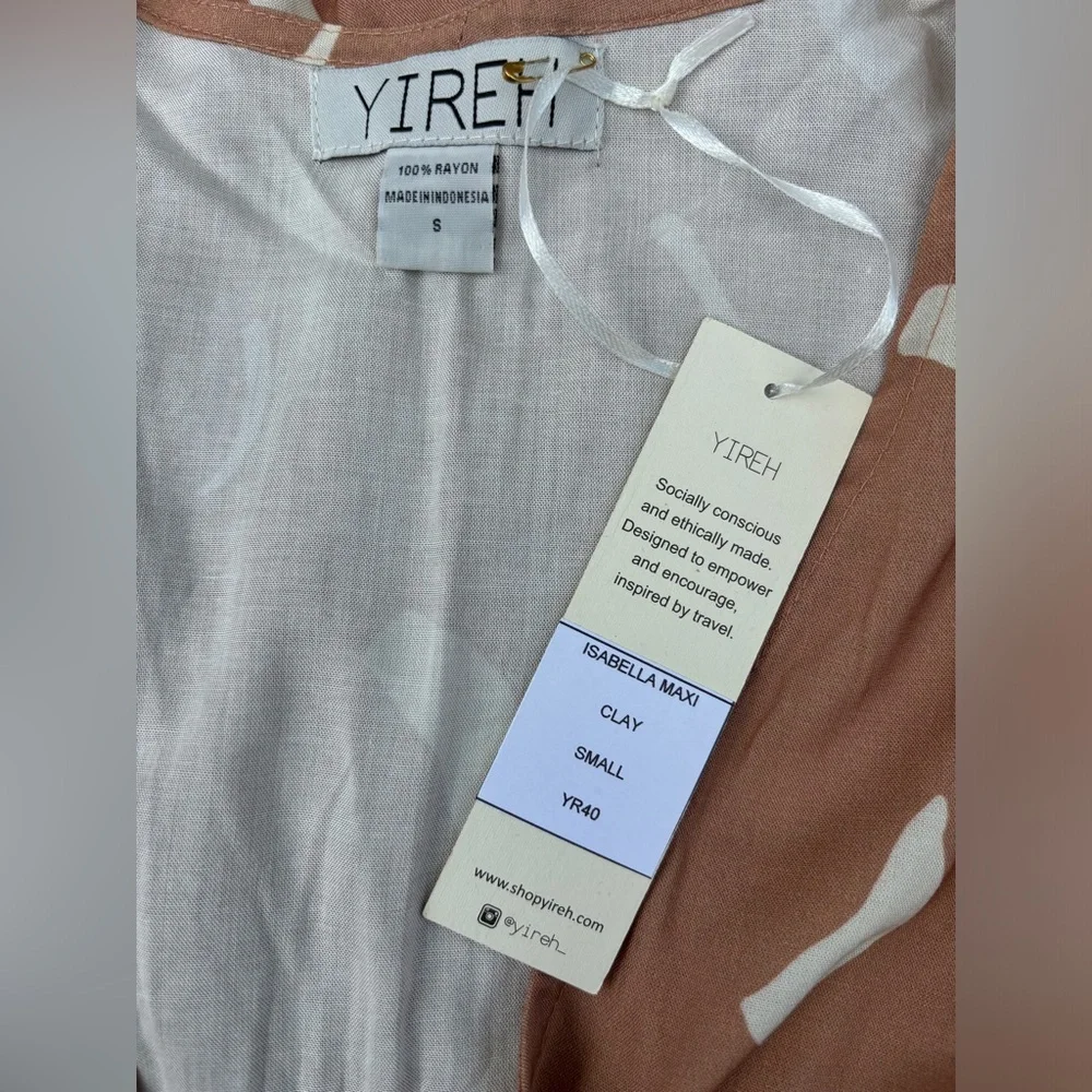 YIREH Isabella Wrap Maxi in Clay, size Small, NWT - Picture 9 of 13